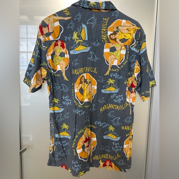 Jimmy Buffett Margaritaville Shirt Mens S PinUp Girls Retro Rockabilly Hawaiian - Picture 4 of 4